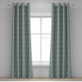 thumbnail image 1 of Ambesonne Vintage Floral Grommet Curtain, Tulips Feminine, 50" x 84", Pale Sage Green White, 1 of 6