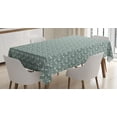 thumbnail image 1 of Ambesonne Vintage Floral Tablecloth Rectangular Table Cover, Tulip Twigs Buds, 52"x70", Pale Sage Green White, 1 of 4