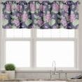 thumbnail image 1 of Ambesonne Vintage Floral Valance Pack of 2, Lilac Flowers Garden, 54"X12", Dark Indigo and Pale Fuchsia, 1 of 5