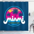 thumbnail image 1 of Ambesonne Vintage Florida Shower Curtain, Miami Summertime, 69"Wx84"L, Petrol Blue Multicolor, 1 of 1
