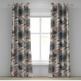 thumbnail image 1 of Ambesonne Vintage Flower Grommet Curtain, Weathered Look Bloom, 50"x84", Slate Blue Pale Rust, 1 of 1