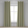 thumbnail image 1 of Ambesonne Vintage Grommet Curtain, Abstract Origami, 50" x 108", Orange Teal Cream, 1 of 6