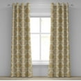thumbnail image 1 of Ambesonne Vintage Grommet Curtain, Baroque Curved Flowers, 50" x 120", Cream Pale Brown, 1 of 6