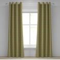 thumbnail image 1 of Ambesonne Vintage Grommet Curtain, Byzantine Curves Flowers, 50" x 84", Earth Yellow Slate Blue, 1 of 6