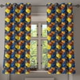 thumbnail image 1 of Ambesonne Vintage Grommet Curtain, Clock Faces Pattern, 50" x 54", Yellow and Black, 1 of 6