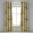 thumbnail image 1 of Ambesonne Vintage Grommet Curtain, Creamy Meadow Blossom Print, 50"x72", Cream Mustard and Caramel, 1 of 1