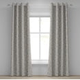 thumbnail image 1 of Ambesonne Vintage Grommet Curtain, Eastern Oriental Scroll, 50" x 84", Slate Blue Beige Tan, 1 of 6