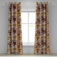 thumbnail image 1 of Ambesonne Vintage Grommet Curtain, Floral Bouquet Retro Spring, 50"x72", Cinnamon Caramel Mauve, 1 of 5