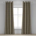 thumbnail image 1 of Ambesonne Vintage Grommet Curtain, Flourishing Floral Art Deco, 50"x72", Mustard and Dark Grey, 1 of 5