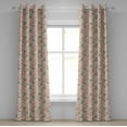 thumbnail image 1 of Ambesonne Vintage Grommet Curtain, Pastel Flowers Leaves, 50" x 84", Pink Beige Purple, 1 of 6