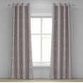 thumbnail image 1 of Ambesonne Vintage Grommet Curtain, Retro Bohemian Floral, 50" x 84", Red Blue White, 1 of 6