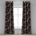 thumbnail image 1 of Ambesonne Vintage Grommet Curtain, Retro Grunge Earthy Peony, 50"x72", Umber Dark Brown, 1 of 1