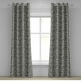 thumbnail image 1 of Ambesonne Vintage Grommet Curtain, Romantic Rose Motifs, 50" x 108", Dark Taupe Cream, 1 of 6
