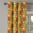 thumbnail image 1 of Ambesonne Vintage Grommet Curtain Single Panel, Animals Pattern, 50"x60", Black and Brown, 1 of 5