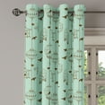 thumbnail image 1 of Ambesonne Vintage Grommet Curtain Single Panel, Birds and Cages Art, 50"x60", Mint Green and Brown, 1 of 5