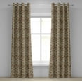 thumbnail image 1 of Ambesonne Vintage Grommet Curtain, Sketchy Gerbera Daisies, 50" x 108", Tan Orange Marigold, 1 of 6