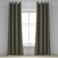 thumbnail image 1 of Ambesonne Vintage Grommet Curtain, Squares Chain Mesh Tile, 50" x 120", Dark Blue Orange, 1 of 6