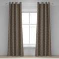thumbnail image 1 of Ambesonne Vintage Grommet Curtain, Victorian Damask Tulip, 50" x 96", Dark Taupe Beige, 1 of 6