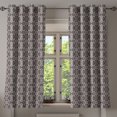 thumbnail image 1 of Ambesonne Vintage Grommet Curtain, Victorian Royal Floral, 50" x 54", Eggplant Cream Tan, 1 of 6