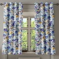thumbnail image 1 of Ambesonne Vintage Grommet Curtain, Watercolor Spring Flower, 50"x60", Ceil Blue Earth Yellow, 1 of 1