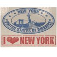thumbnail image 1 of Ambesonne Vintage Jigsaw Puzzle Durable Cardboard, Love NYC in Red Blue, 1000 pcs, Blue Orange, 1 of 5