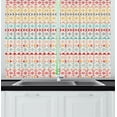 thumbnail image 1 of Ambesonne Vintage Kitchen Curtains, Boho Stripes and Shapes, 55"x39", Multicolor, 1 of 2
