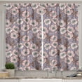 thumbnail image 1 of Ambesonne Vintage Kitchen Curtains, Poppy Buds Garden Art, 55"x39", Mauve Blush, 1 of 3