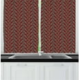 thumbnail image 1 of Ambesonne Vintage Kitchen Curtains, Retro Style Angled Design, 55"x39", Multicolor, 1 of 2