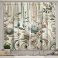 thumbnail image 1 of Ambesonne Vintage Kitchen Curtains, Soft Color Floral Nostalgia, 55"x36", Eggshell Pale Slate Blue, 1 of 3