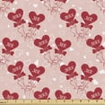 thumbnail image 1 of Ambesonne Vintage Mr Mrs Fabric by the Yard Upholstery, Happy Heart Balloons, 2 Yards, Blush Dark Pink, 1 of 5