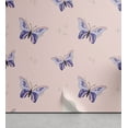 thumbnail image 1 of Ambesonne Vintage Peel & Stick Wallpaper for Home, Stars Butterflies Pattern, 13"x36", Blue Violet and Blush, 1 of 5