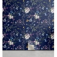 thumbnail image 1 of Ambesonne Vintage Peel & Stick Wallpaper for Home, Tiny Design Floral Pattern, 13"x100", Dark Lavender and Olive Green, 1 of 5