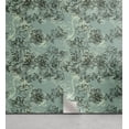 thumbnail image 1 of Ambesonne Vintage Peel & Stick Wallpaper for Home, Victorian Curlicue Leaves, 13"x36", Almond Green and Black, 1 of 6