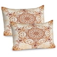thumbnail image 1 of Ambesonne Vintage Pillow Sham 2 Pack, Abstract Damask Motif, 30"x20", Redwood Peach, 1 of 3