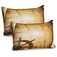 thumbnail image 1 of Ambesonne Vintage Pillow Sham 2 Pack, Old Paper Effect Wheel, 26"x20", Brown, 1 of 1