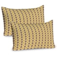 thumbnail image 1 of Ambesonne Vintage Pillow Sham 2 Pack, Oval Shapes Retro Colors, 36"x20", Eggshell Mustard, 1 of 3