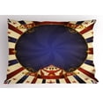 thumbnail image 1 of Ambesonne Vintage Pillow Sham, Circus Poster Image, 26" X 20", Pale Yellow Navy Blue, 1 of 2