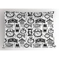thumbnail image 1 of Ambesonne Vintage Pillow Sham, Hand Drawn Clocks, 26" X 20", Black and White, 1 of 2