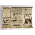 thumbnail image 1 of Ambesonne Vintage Pillow Sham, Historic French Journal, 36" X 20", Army Green and Beige, 1 of 2