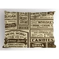 thumbnail image 1 of Ambesonne Vintage Pillow Sham, Old Advertisement Retro, 36" X 20", Brown Cream, 1 of 2
