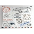 thumbnail image 1 of Ambesonne Vintage Pillow Sham, Retro Post Stamp Design, 36" X 20", Multicolor, 1 of 2