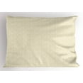 thumbnail image 1 of Ambesonne Vintage Pillow Sham, Simplistic Romantic Floral, 26" X 20", Beige and White, 1 of 2