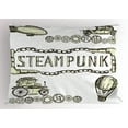 thumbnail image 1 of Ambesonne Vintage Pillow Sham, Sketch Old Car Balloon, 26" X 20", Ivory Dark Olive Green, 1 of 2