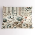 thumbnail image 1 of Ambesonne Vintage Pillow Sham, Soft Color Floral Nostalgia, 26" X 20", Eggshell Pale Slate Blue, 1 of 2