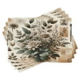thumbnail image 1 of Ambesonne Vintage Place Mats Set of 4, Art Botany Nostalgia Leaves, Standard Size, Beige Laurel Green Taupe, 1 of 5