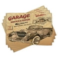 thumbnail image 1 of Ambesonne Vintage Place Mats Set of 4, Old Style Car Repair, Standard Size, Sepia Red, 1 of 6