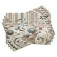 thumbnail image 1 of Ambesonne Vintage Place Mats Set of 4, Soft Color Floral Nostalgia, Standard Size, Eggshell Pale Slate Blue, 1 of 5