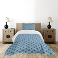 thumbnail image 1 of Ambesonne Vintage Quilted Bedspread Set 2 Pcs, Abstract Simplicity Shapes, Twin Size, Pale Blue White, 1 of 3