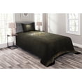 thumbnail image 1 of Ambesonne Vintage Quilted Bedspread Set 2 Pcs, Classic Dark Chandelier, Twin Size, Grey and Yellow, 1 of 3
