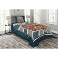 thumbnail image 1 of Ambesonne Vintage Quilted Bedspread Set 2 Pcs, English Bus Grunge Art, Twin Size, Blue Red Beige, 1 of 3